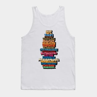 Rap Legends. Funky Design. Hip hop Allstars 90´s. Tank Top